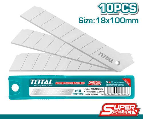 Set hojas cuchillo cartonero larga B 10pzas - Total Tools