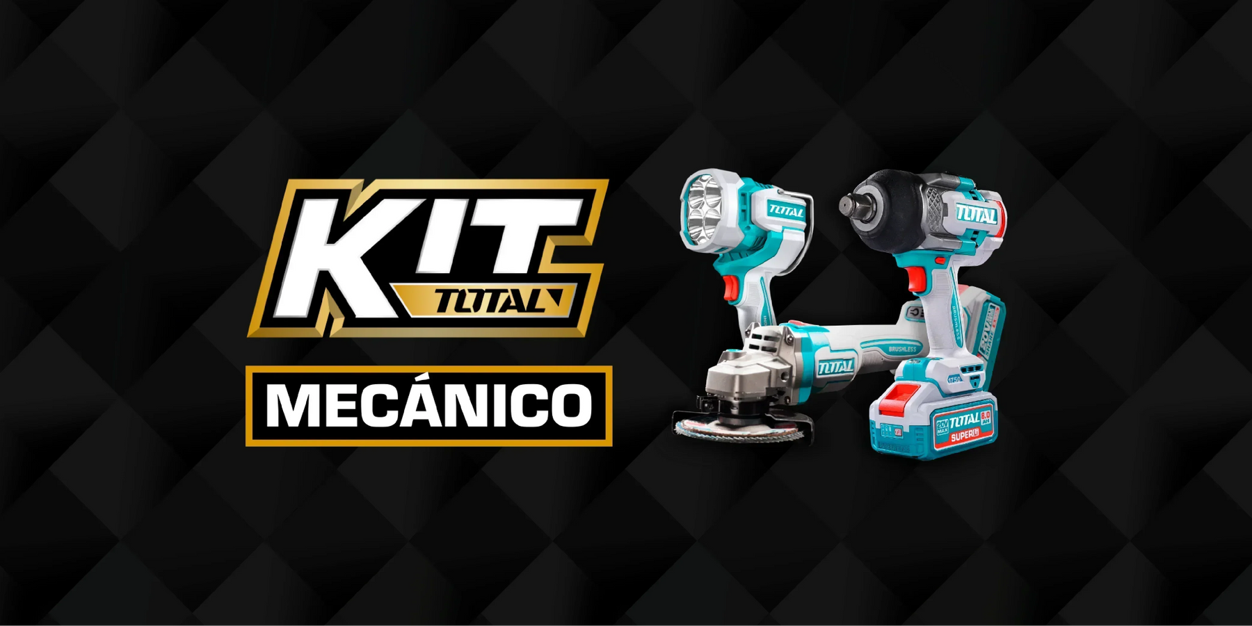 Kit de Herramientas: Llave de Impacto + Esmeril especial Mecánico Total