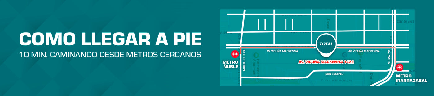 como llegar a pie mart - total tools