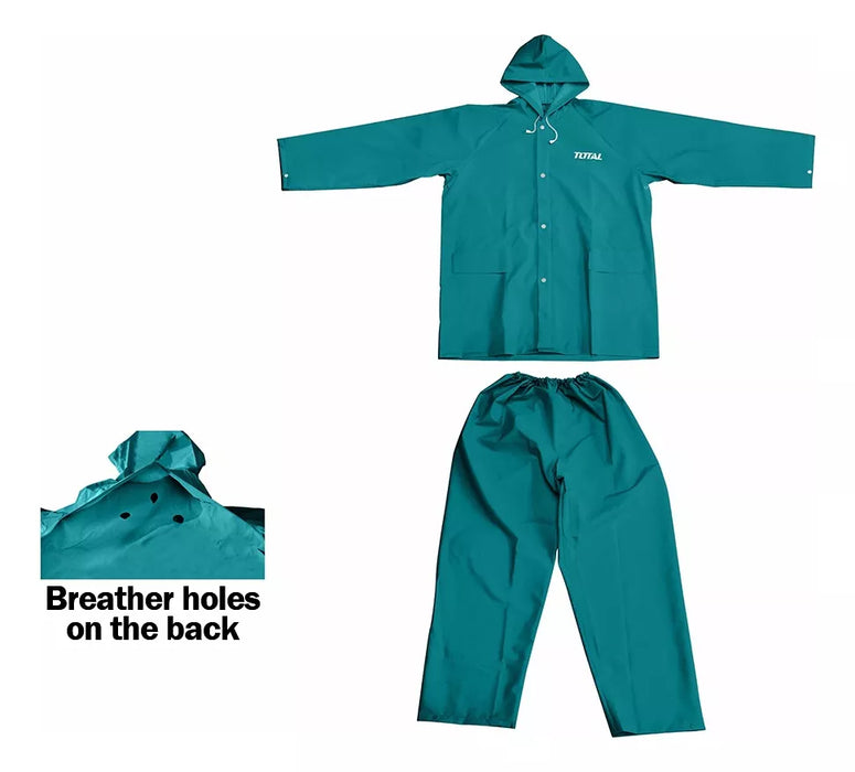 Traje Impermeable PVC y Poliéster Talla M 0.33mm