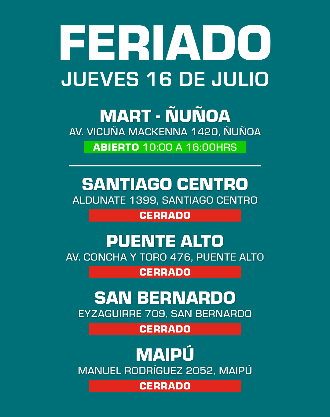 Cerrado mañana - Total Tools
