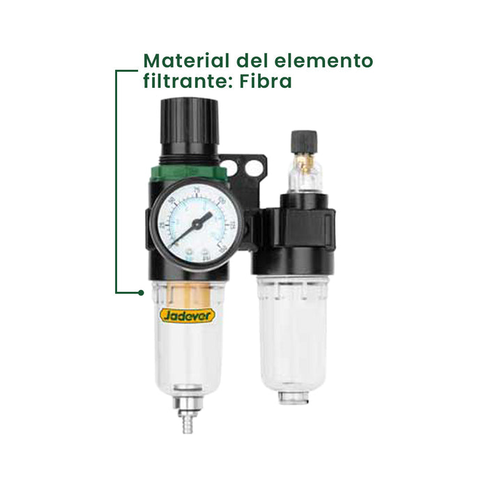 Filtro Separador de Agua y Aceite Lubricador para Compresor 1/4" JADEVER