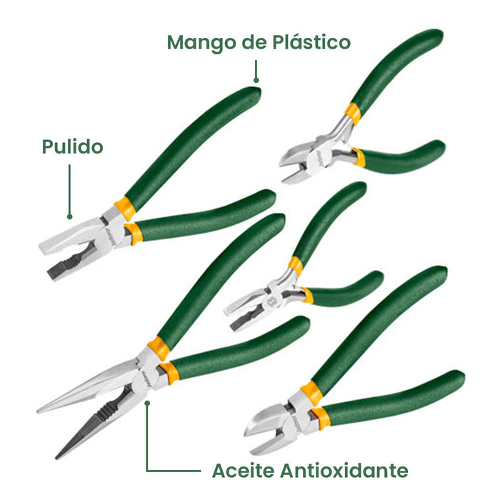 Juego de Alicates 5 Piezas JADEVER