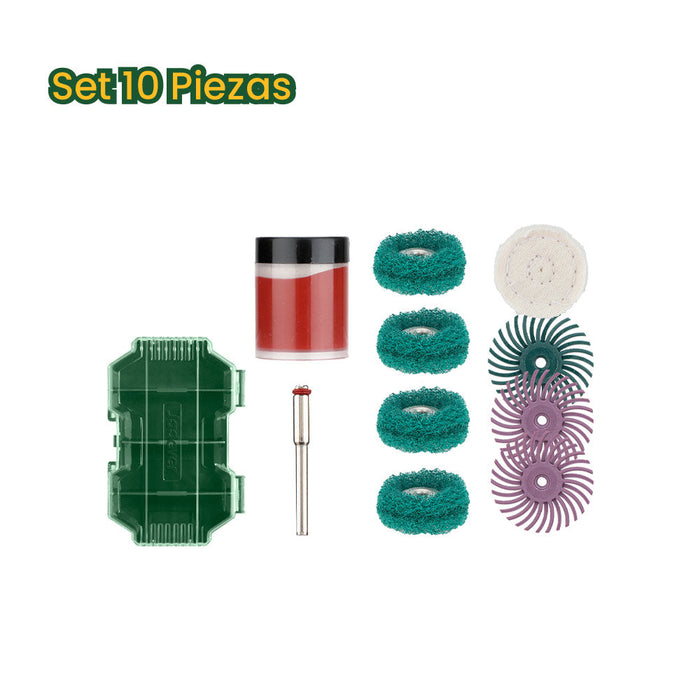 Set de Accesorios para Multiuso/Esmeril 10 Piezas JADEVER