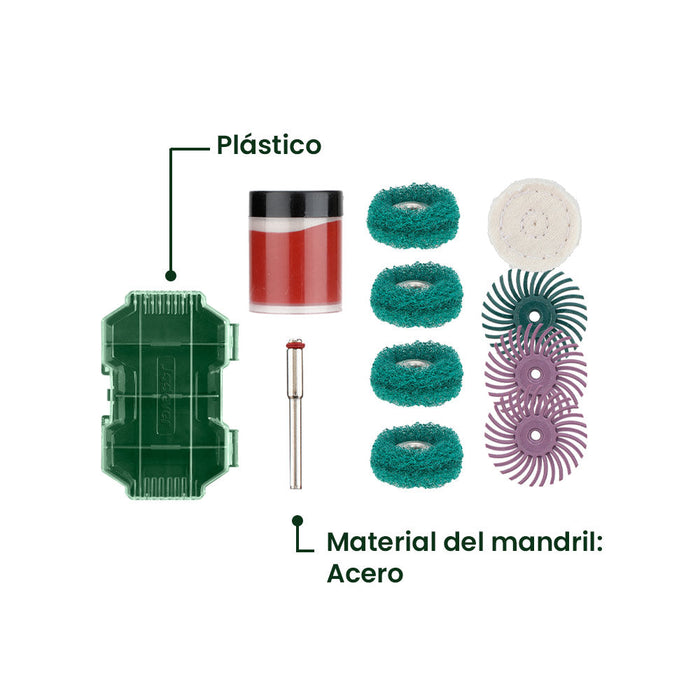 Set de Accesorios para Multiuso/Esmeril 10 Piezas JADEVER