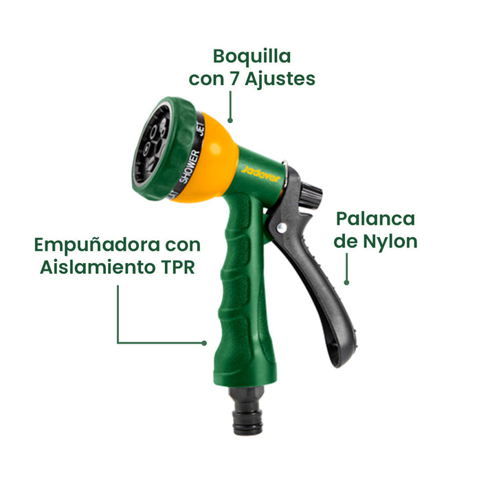 Pistola Rociadora para Manguera 7 Vías JADEVER
