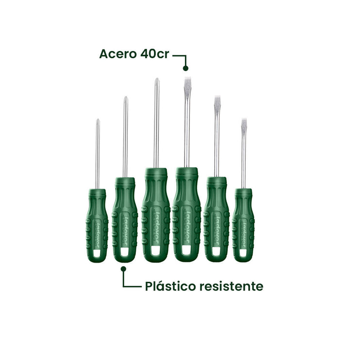 Juego de Destornilladores 6 Piezas JADEVER