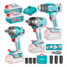 Kit 2 Llaves de Impacto 850Nm y 405Nm + Pistola de Calor 550°C + Accesorios Total