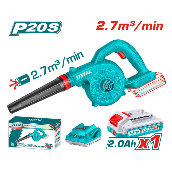 Soplador 20v 2,7m3 1 Bateria + Cargador