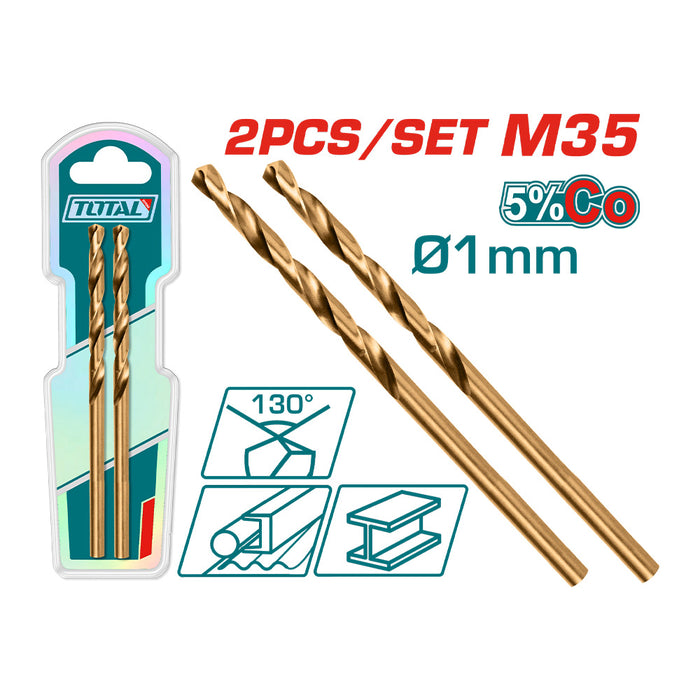 Set 2 Piezas Broca HSS-CO M35 1mm