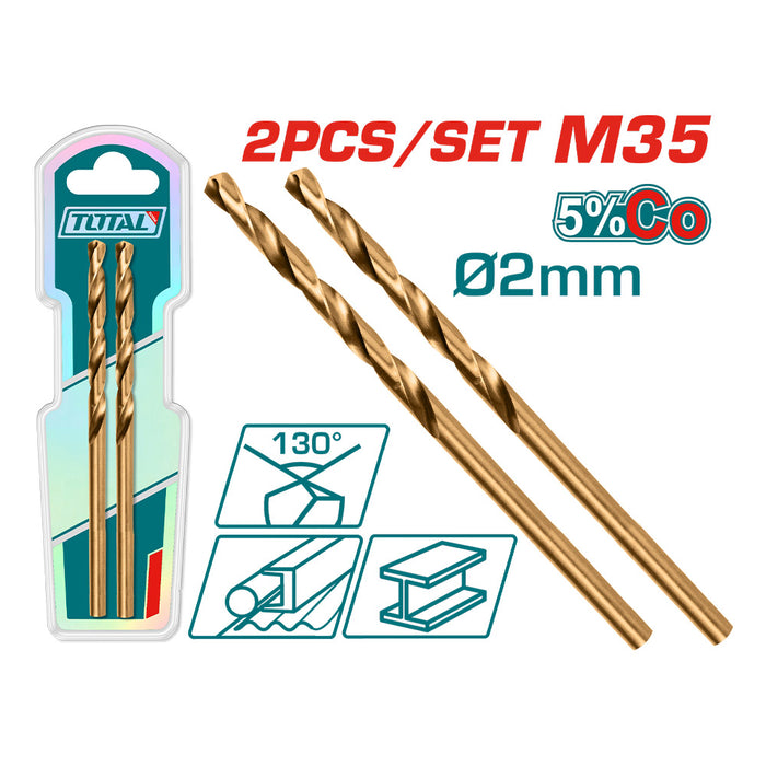 Set 2 Piezas Broca HSS-CO M35 2mm
