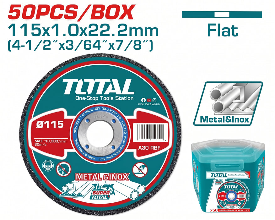 Set de 50 Discos de Corte 4 1/2" para Metal e INOX