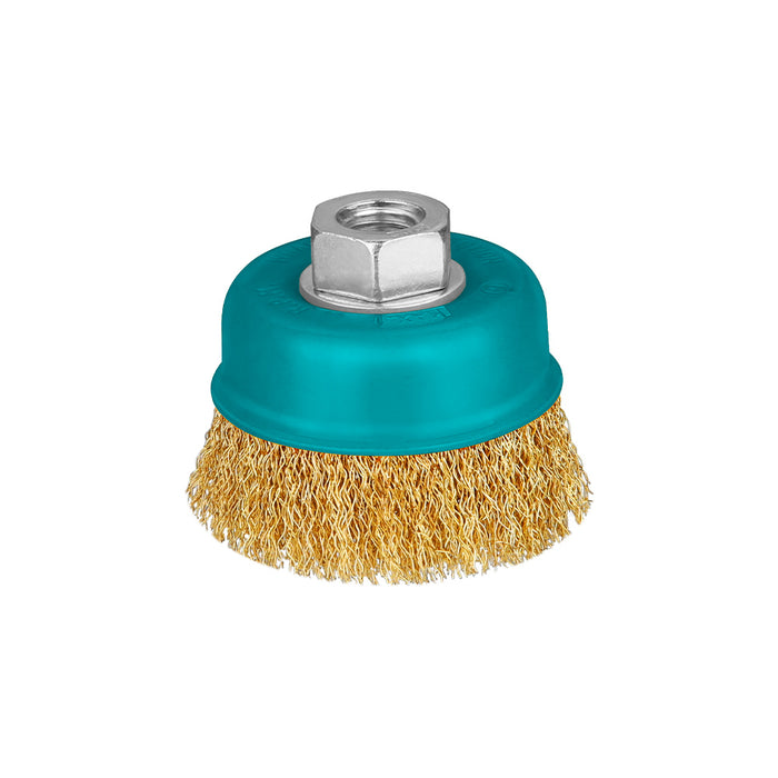 Escobilla de Copa Rizada 125mm (5") para Esmeril Total Tools
