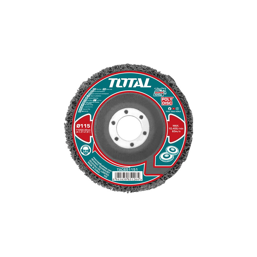 Disco de Polietileno 115mm para Limpieza de Metales | Total Tools