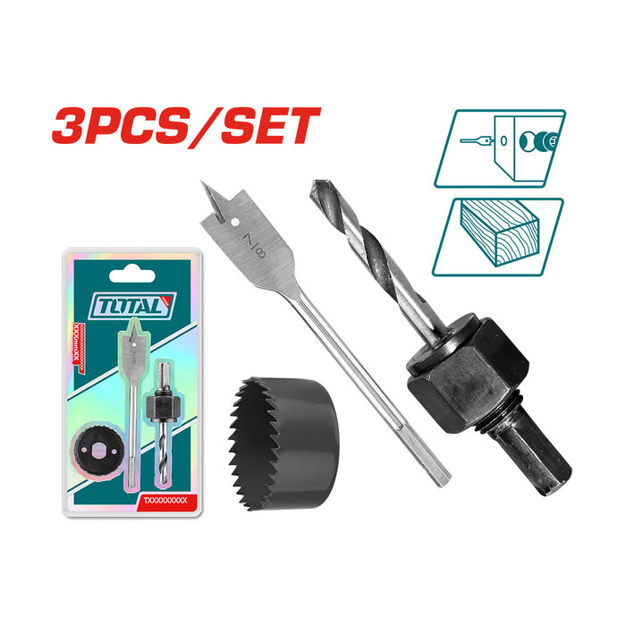 Set de Sierras 3 piezas para instalación de Cerradura