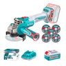 Esmeril Angular Inalámbrico 20V 115mm 900W + Batería y Cargador