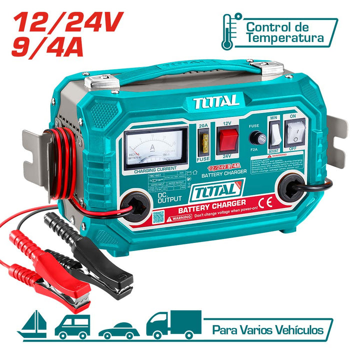 Cargador de baterías 12-24V TOTAL