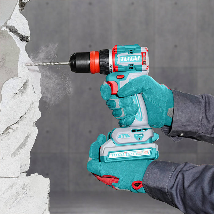 Taladro Multicabezal Inalámbrico + 2 Baterías y Cargador Brushless 20V 66 Nm Total Tools