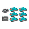 Combo de 6 Baterías 2Ah 20V + Cargador