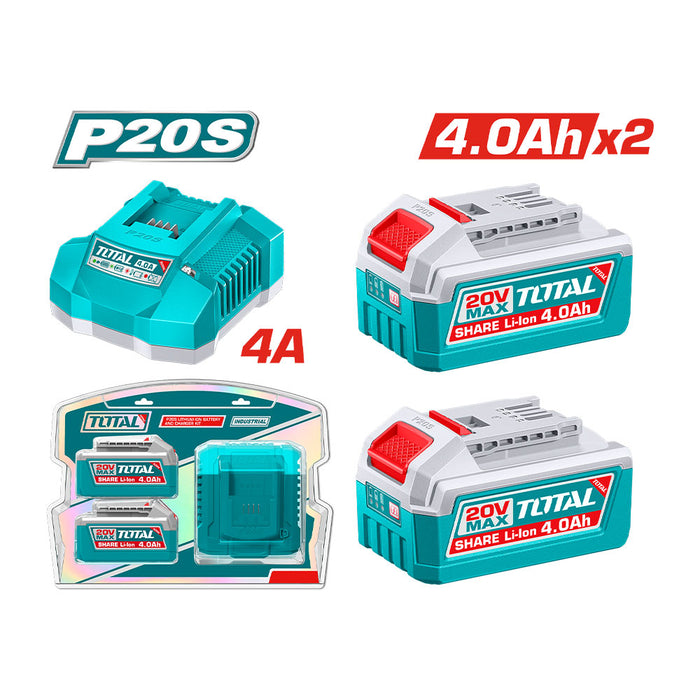 Set 2 Baterías 4.ah + Cargador