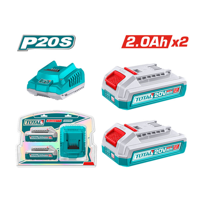 Set 2 Baterías 2.ah + Cargador