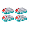 Set de 4 Baterías de Litio-ion 20V 2 Amperes