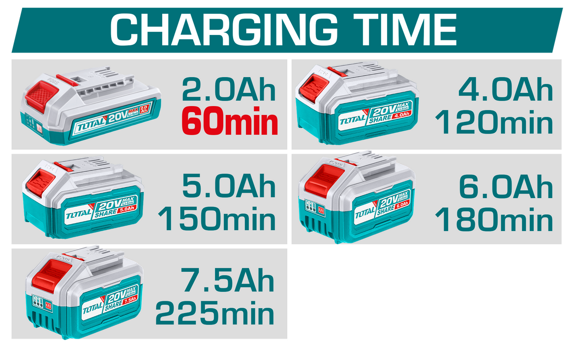 Cargador Inteligente Batería 20V 2-5 Amperes