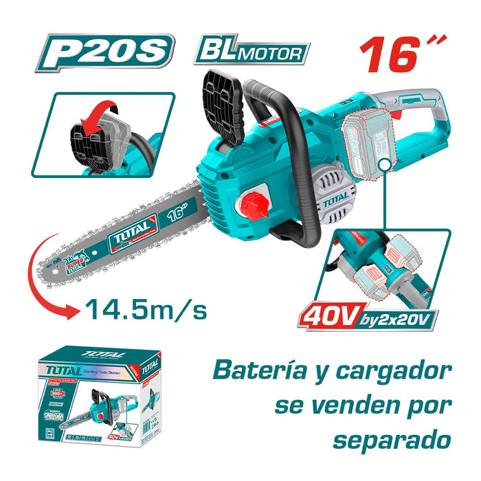 Motosierra Inalámbrico 40V 16" Total