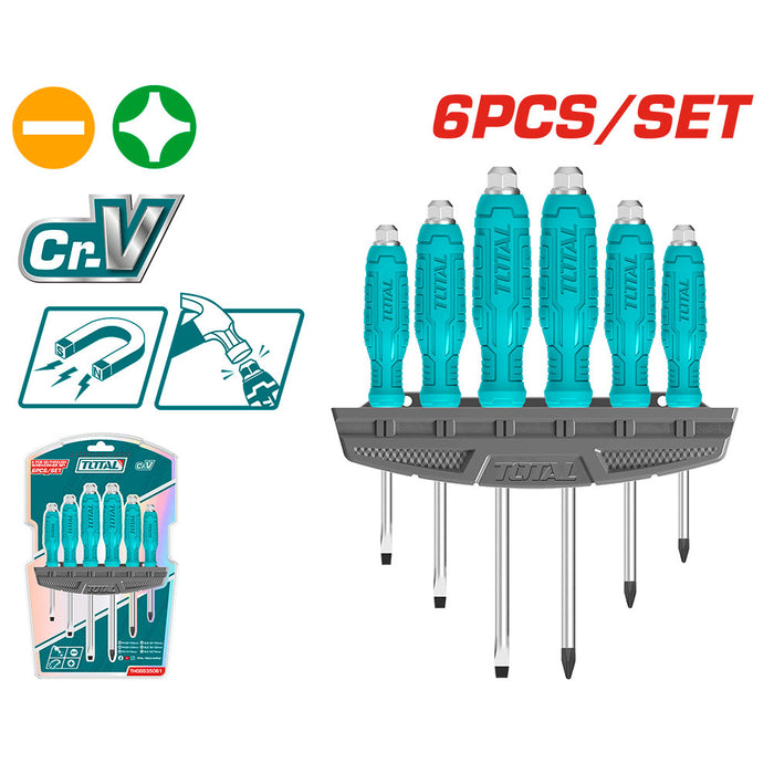 Set destornilladores de Golpe 6pzas TOTAL