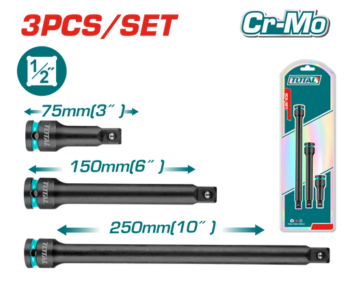 Set 3 barras extensibles 1/2"