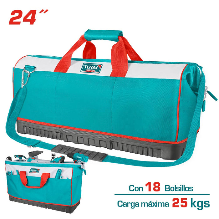 Bolso porta herramientas 18 bolsillos 24" Super TOTAL