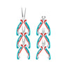 Set de 6 Mini Alicates para Artesanía 114.3mm