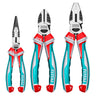 Set Profesional de Alicates Total Tools 3 Piezas Acero Templado de Alta Resistencia