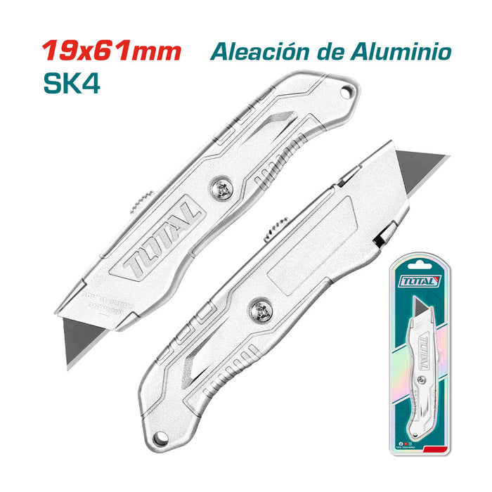 Cuchillo Cartonero 61x19mm bloqueo automático Super Total