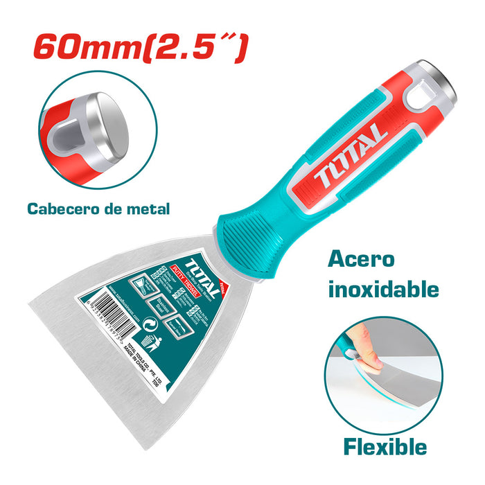 Espátula de Acero Inoxidable 2.5" (60mm) Total Tools