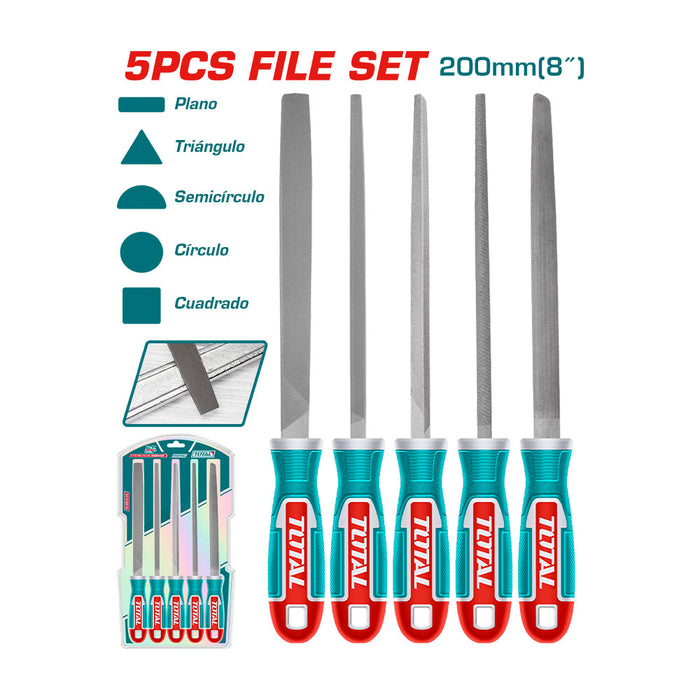 Set limas 8" 5pzas TOTAL