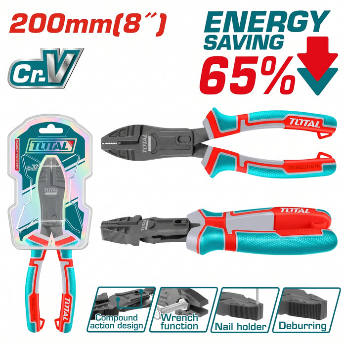 Alicates Combinados 8" Total Cr-V Teflón