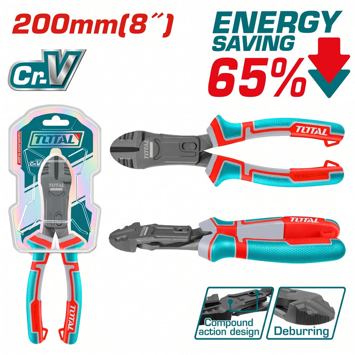 Alicates De Corte Diagonal 8" Cr-V con Mango TPR