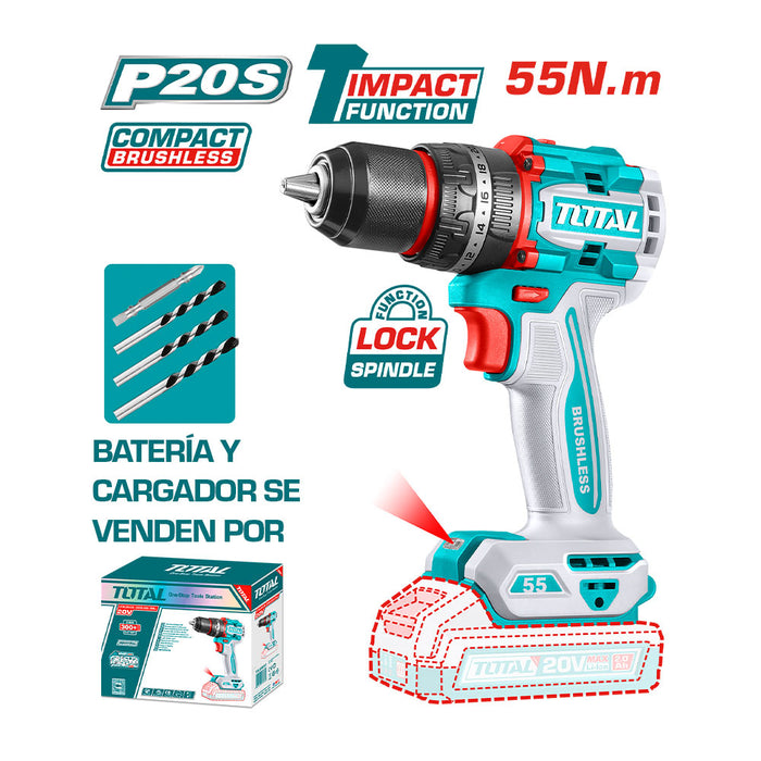 Taladro inalámbrico percutor Brushless 55Nm