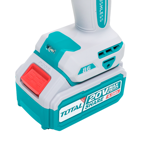 Taladro Percutor Inalámbrico 20V Brushless 86Nm Industrial + 2 Baterias