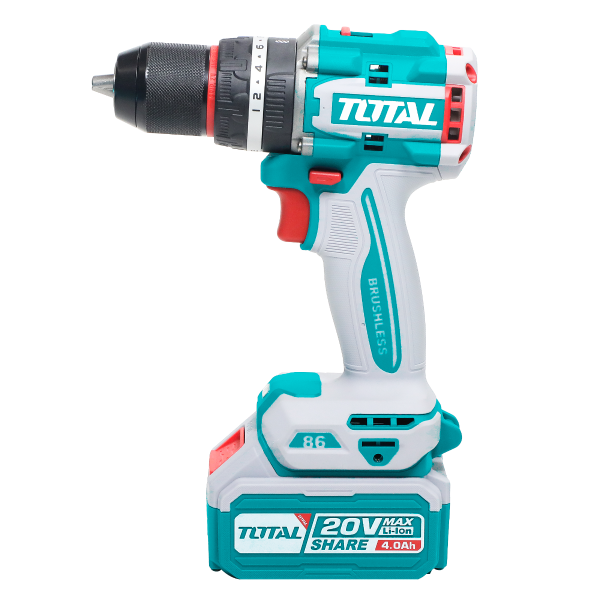 Taladro Percutor Inalámbrico 20V Brushless 86Nm Industrial + 2 Baterias