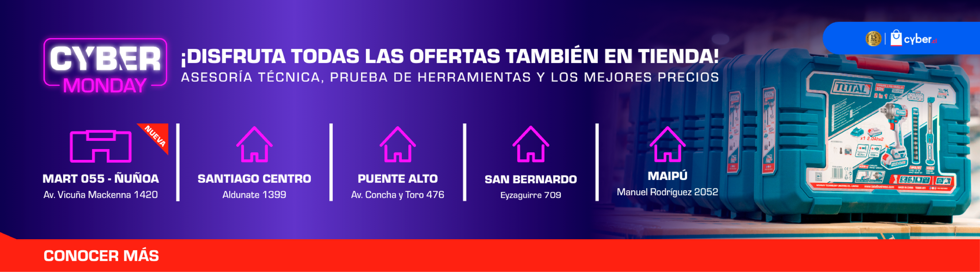Promoción Total Tools: Tiendas