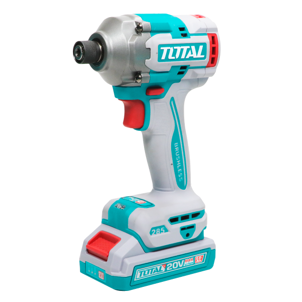 Atornillador de Impacto Inalámbrico 20V 285Nm + 2 Bat y Car Total