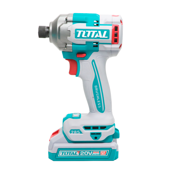 Atornillador de Impacto Inalámbrico 20V 285Nm + 2 Bat y Car Total