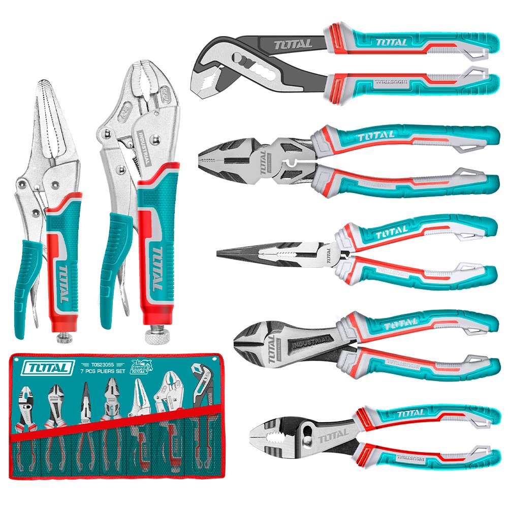 Set de 7 Alicates Profesionales Total Tools | Precisión y Durabilidad