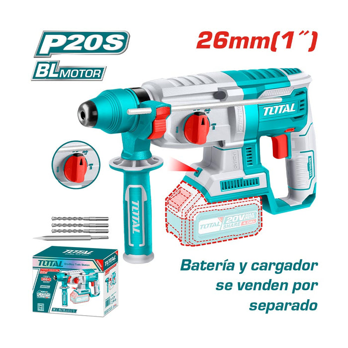 Rotomartillo SDS plus 2.5j Industrial Inalámbrico Total