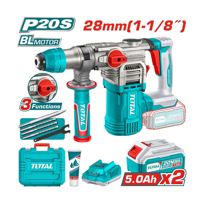 Rotomartillo Inalámbrico SDS Plus 4.5J + Batería y Cargador