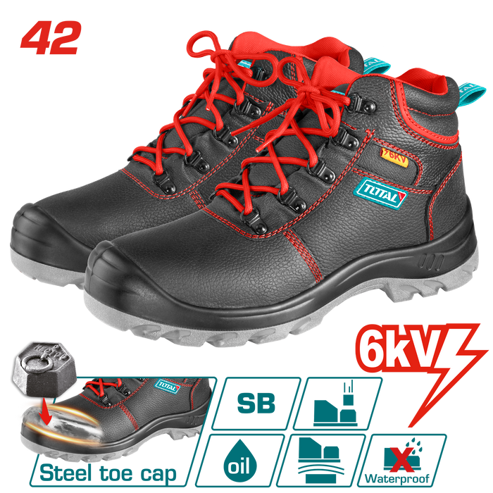Botas Alisladas De Seguridad Talla 42 SB 6kV