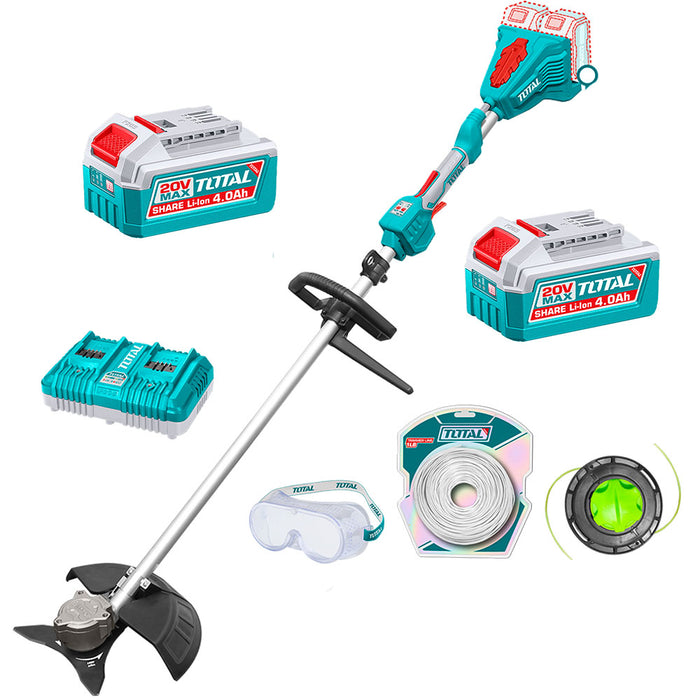 Desbrozadora Inalámbrica 40V + 2 Bat 4ah + Car Total