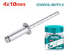 Set de 200 Remaches Pop 4x10mm